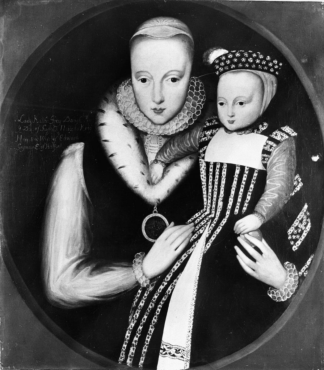 Catherine Grey and child