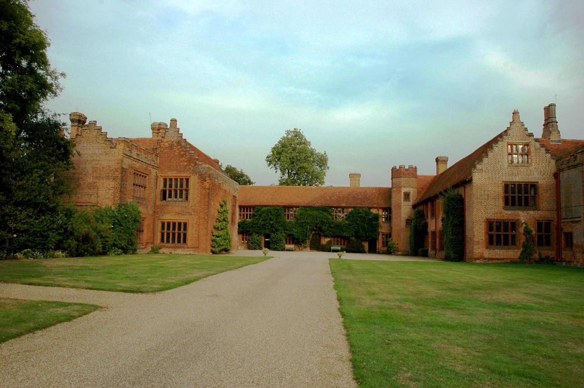 The front of the Hall and the drive across the lawn